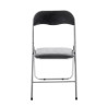 Silla plegable Felix Negro/plateado