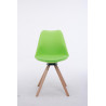 Silla para visitas Troyes Rund Verde,Natural (roble)