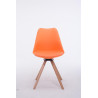 Silla para visitas Troyes Rund Naranja,Natural (roble)