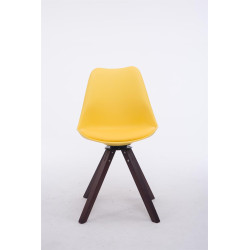 Silla para visitas Troyes Square Amarillo,Nogal (roble)