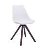 Silla para visitas Troyes Square Blanco,Nogal (roble)