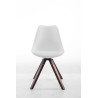 Silla para visitas Troyes Square Blanco,Nogal (roble)