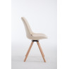 Silla de Visita Calais Rund Natural (roble),Crema