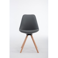 Silla de Visita Calais Rund Natural (roble),Gris