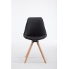 Silla de Visita Calais Rund Natural (roble),Negro