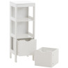 Mueble Auxiliar Hamina Lacado En Blanco Blanco