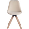 Silla Troyes Square En Terciopelo Natural (roble),Crema