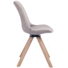 Silla Troyes Square En Terciopelo Natural (roble),Gris