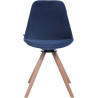 Silla Troyes Rund En Terciopelo Natural (roble),Azul