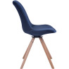 Silla Troyes Rund En Terciopelo Natural (roble),Azul