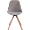 Silla Troyes Rund En Terciopelo Natural (roble),Gris