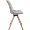 Silla Troyes Rund En Terciopelo Natural (roble),Gris