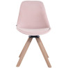 Silla Troyes Square En Terciopelo Natural,Rosado