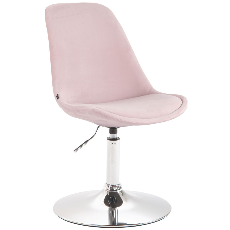 Silla Comedor Maverick En Terciopelo Rosado,Cromado