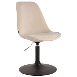 Silla Comedor Maverick En Terciopelo Crema,Negro