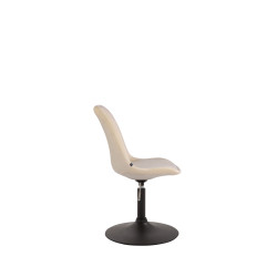 Silla Comedor Maverick En Terciopelo Crema,Negro