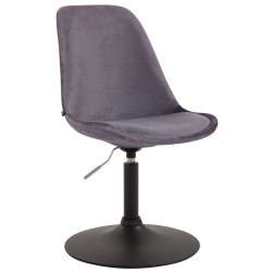 Silla Comedor Maverick En Terciopelo Gris oscuro,Negro