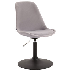 Silla Comedor Maverick En Terciopelo Gris,Negro