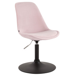 Silla Comedor Maverick En Terciopelo Rosado,Negro