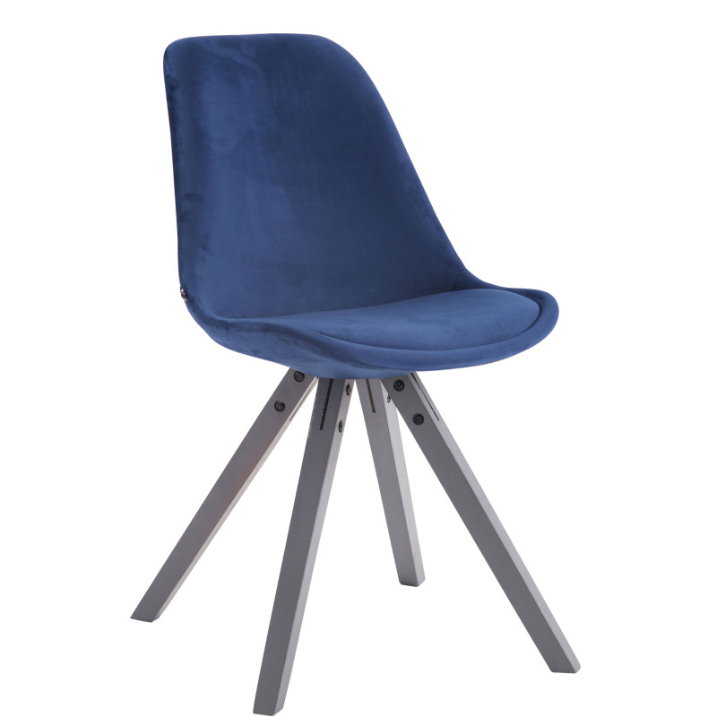 Silla De Comedor Toulouse Square En Terciopelo Azul,Gris