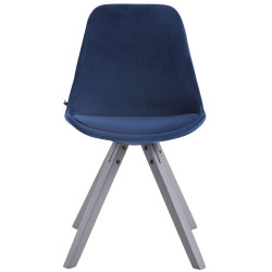 Silla De Comedor Toulouse Square En Terciopelo Azul,Gris