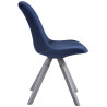 Silla De Comedor Toulouse Square En Terciopelo Azul,Gris