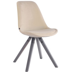 Silla De Comedor Toulouse Square En Terciopelo Crema,Gris