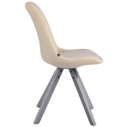 Silla De Comedor Toulouse Square En Terciopelo Crema,Gris