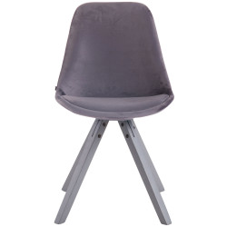 Silla De Comedor Toulouse Square En Terciopelo Gris oscuro,Gris