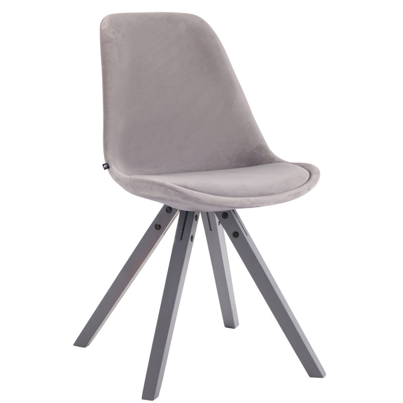 Silla De Comedor Toulouse Square En Terciopelo Gris,Gris