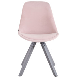 Silla De Comedor Toulouse Square En Terciopelo Rosado,Gris