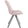 Silla De Comedor Toulouse Square En Terciopelo Rosado,Gris