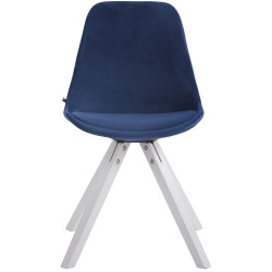 Silla De Comedor Toulouse Square En Terciopelo Azul,Blanco