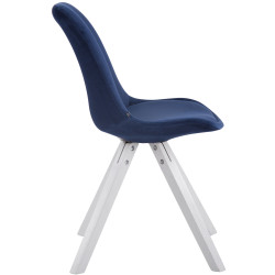 Silla De Comedor Toulouse Square En Terciopelo Azul,Blanco