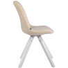 Silla De Comedor Toulouse Square En Terciopelo Crema,Blanco