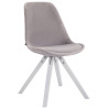 Silla De Comedor Toulouse Square En Terciopelo Gris,Blanco