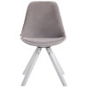 Silla De Comedor Toulouse Square En Terciopelo Gris,Blanco