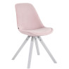 Silla De Comedor Toulouse Square En Terciopelo Rosado,Blanco