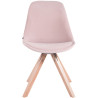 Silla De Comedor Toulouse Square En Terciopelo Rosado,Natural (roble)