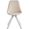 Silla De Comedor Toulouse Square En Terciopelo Crema,Blanco (roble)