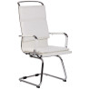 Silla De Conferencia Bedford En Cuero Original Blanco,Simil cuero