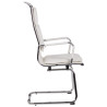 Silla De Conferencia Bedford En Cuero Original Blanco,Simil cuero