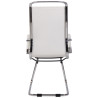 Silla De Conferencia Bedford En Cuero Original Blanco,Simil cuero