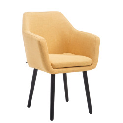 Silla De Salón Utrecht En Tela Amarillo,Negro