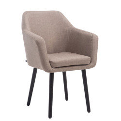 Silla De Salón Utrecht En Tela Gris topo,Negro