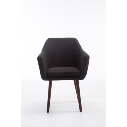 Silla De Salón Utrecht En Tela Negro,Nogal