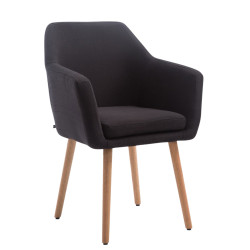 Silla De Salón Utrecht En Tela Negro,Natural