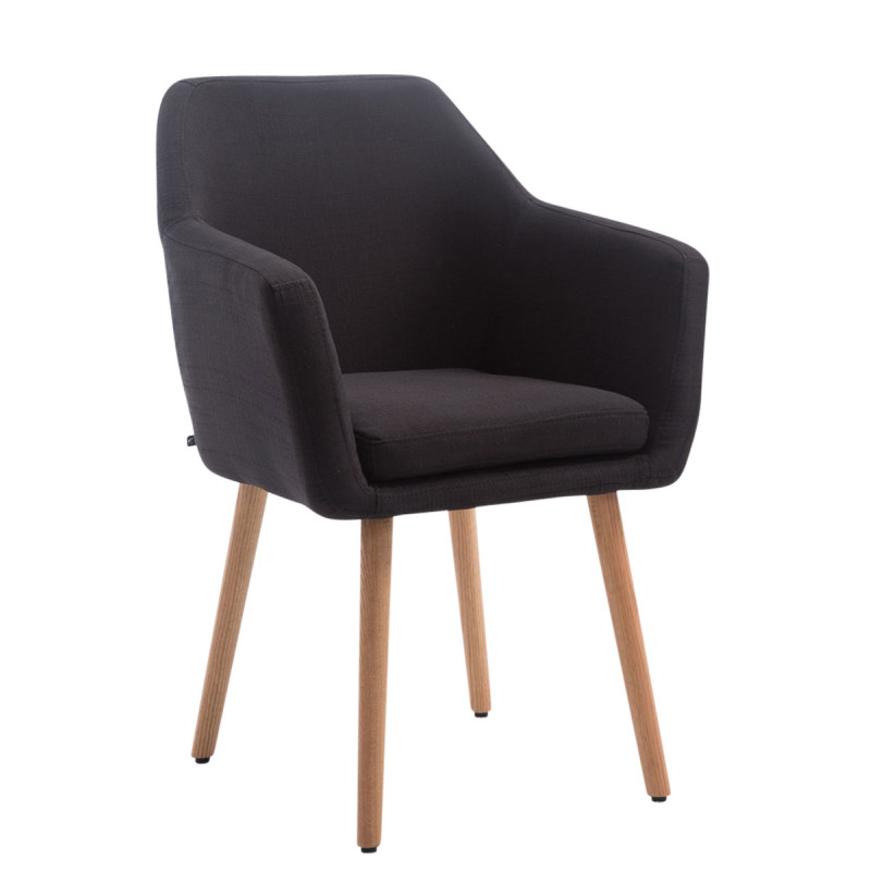 Silla De Salón Utrecht En Tela Negro,Natural