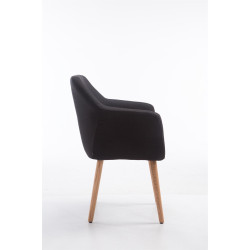 Silla De Salón Utrecht En Tela Negro,Natural