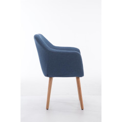 Silla De Salón Utrecht En Tela Azul,Natural